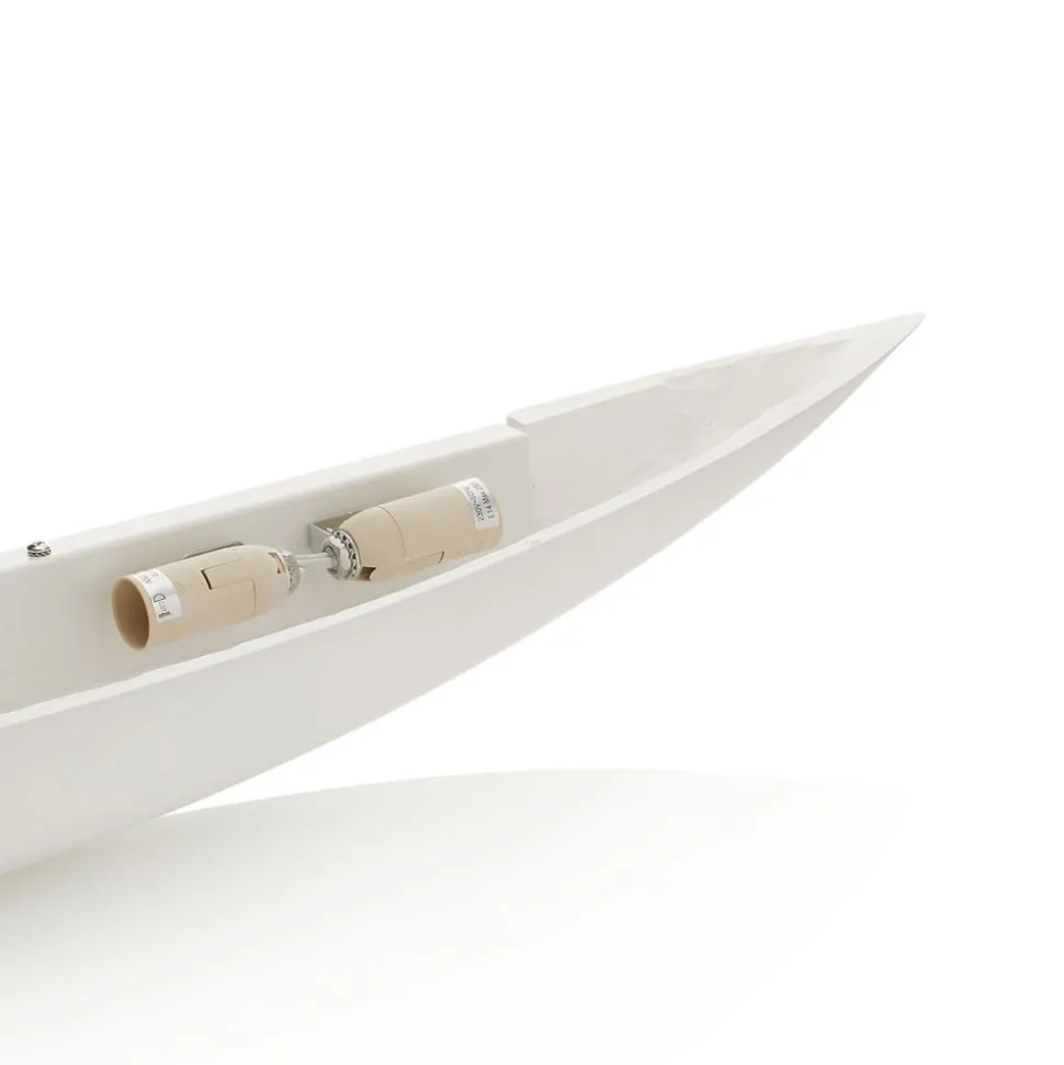 Lindby væglampe Tommi, hvid, gips, 100 cm, E14, kan males