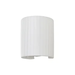 Lindby væglampe Virelle, hvid, tekstil, E27