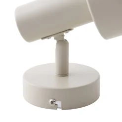 Lindby vægspot Ovelia, beige, metal, E27
