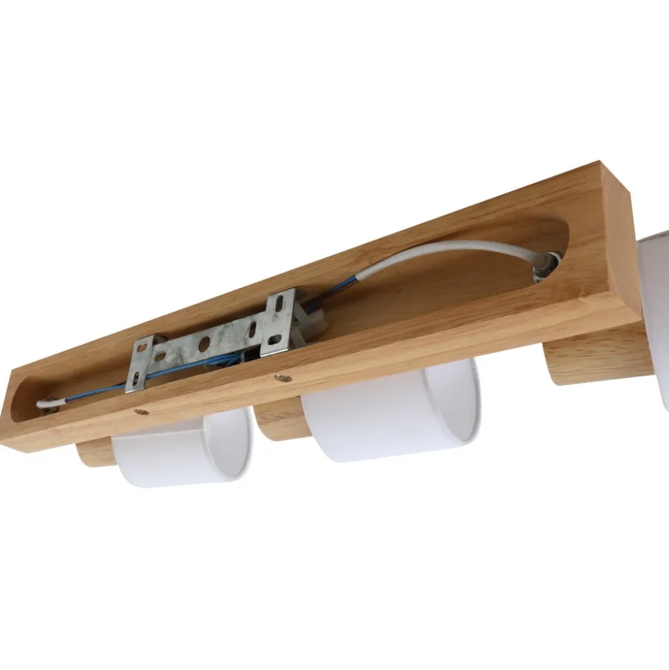 Lindby Wanessa loftspot, 47 cm, 3 lyskilder, hvid, træ, E14