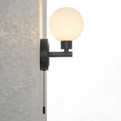 Lindby Zaniba væglampe, sort