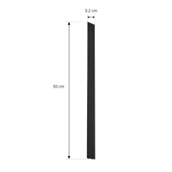 Lindby-cover Linaro, sort, 1-faset system, 50 cm