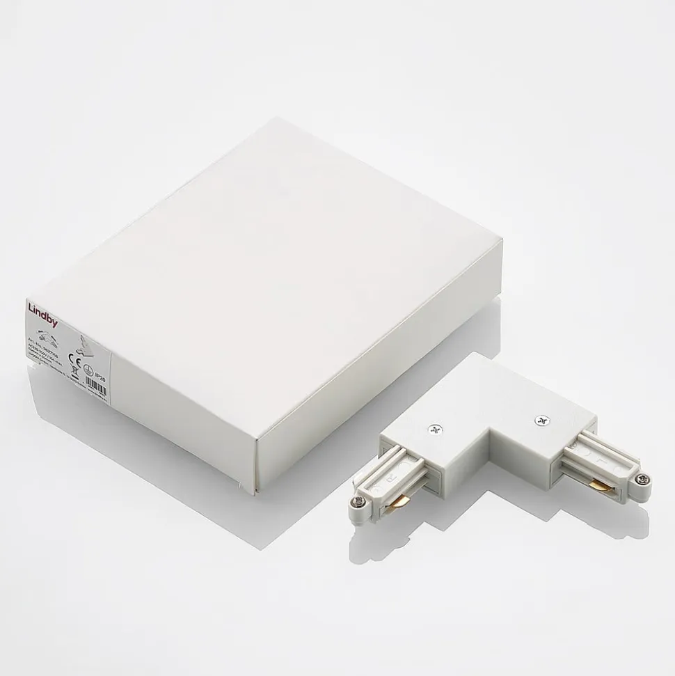 Lindby-hjørnestik Linaro, hvid, 1-faset system
