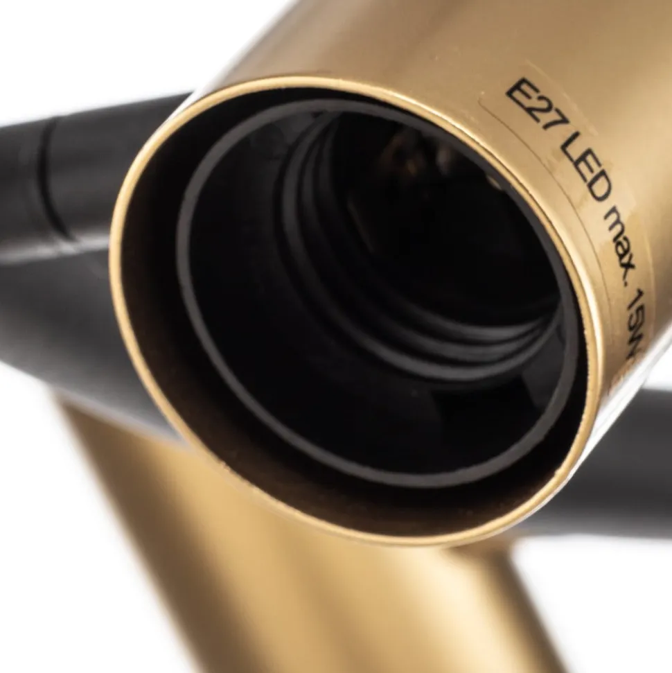 Lindby-pendel Anito, sort/guld, metal, 100 cm, E27