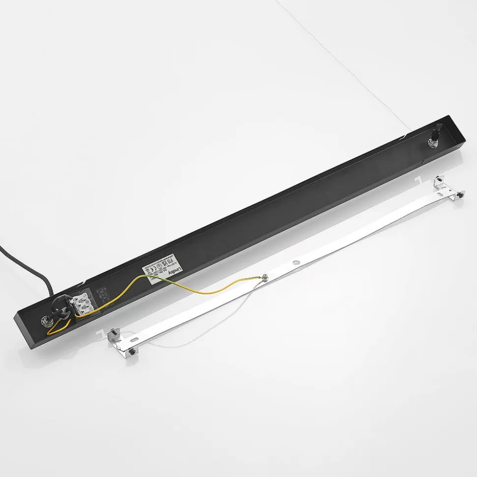 Lindby-pendel Kirista, 4-lys, sort, træ, 100 cm