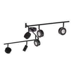Lindby-spot Jyla, sort, 2.700 K, 6-lys, GX53