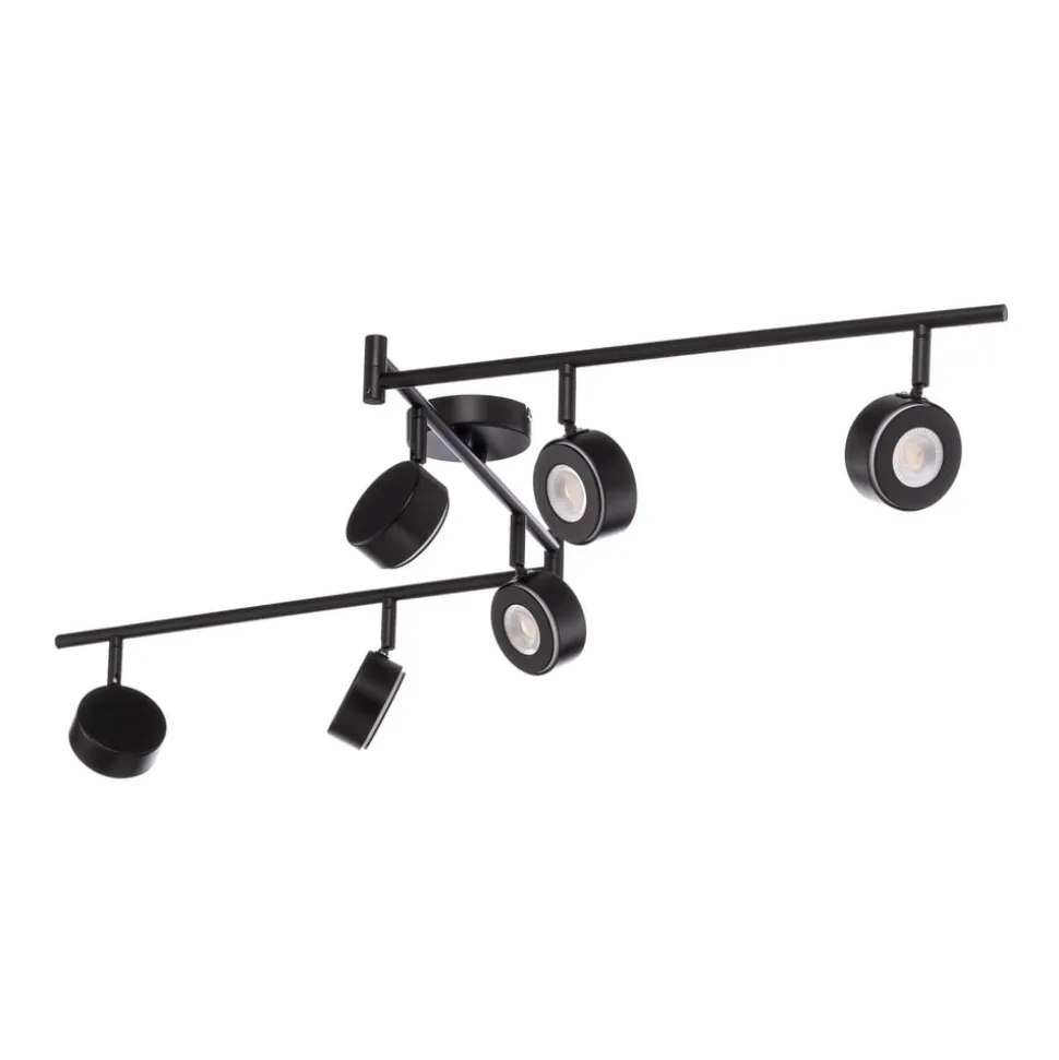 Lindby-spot Jyla, sort, 2.700 K, 6-lys, GX53