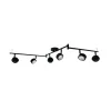 Lindby-spotlight Jyla, sort, linse, 4.200 K, 6-lys, GX53