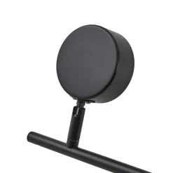 Lindby-spotlight Jyla, sort, linse, 4.200 K, 6-lys, GX53