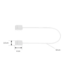 Lindby-stik Lumaro, kabellængde 54 cm, hvid, PVC