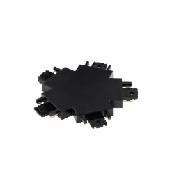 Lindby-stik Lumaro, 5-vejs, sort, plast