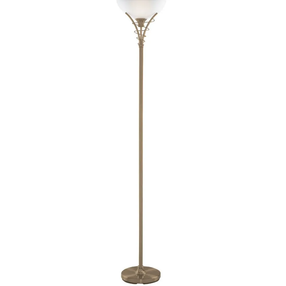 LINEAS tidløs gulvlampe, patineret messing