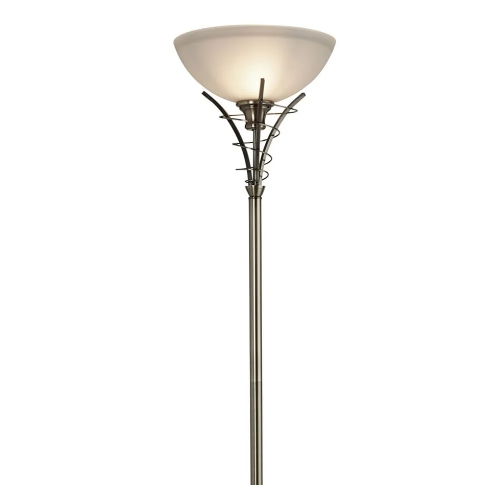 LINEAS tidløs gulvlampe, patineret messing