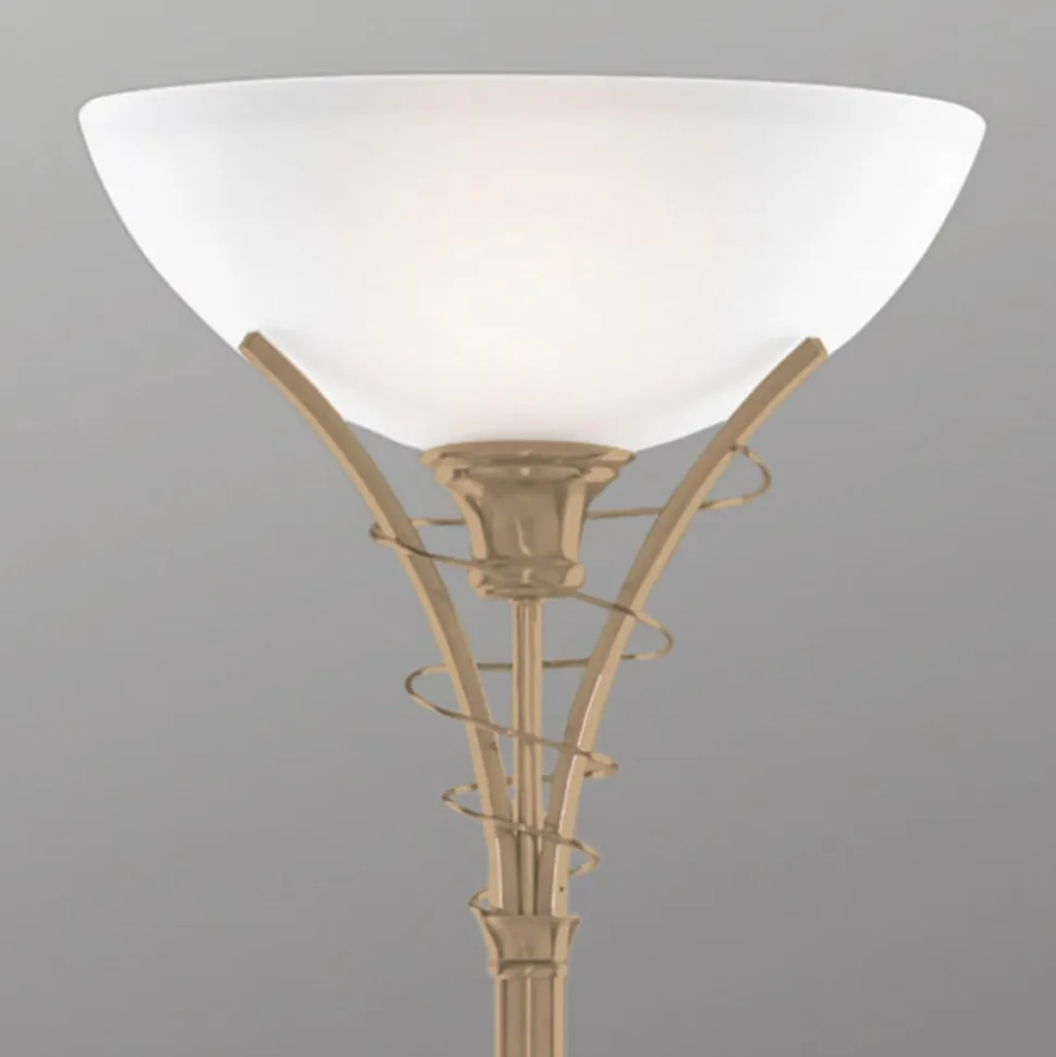 LINEAS tidløs gulvlampe, patineret messing
