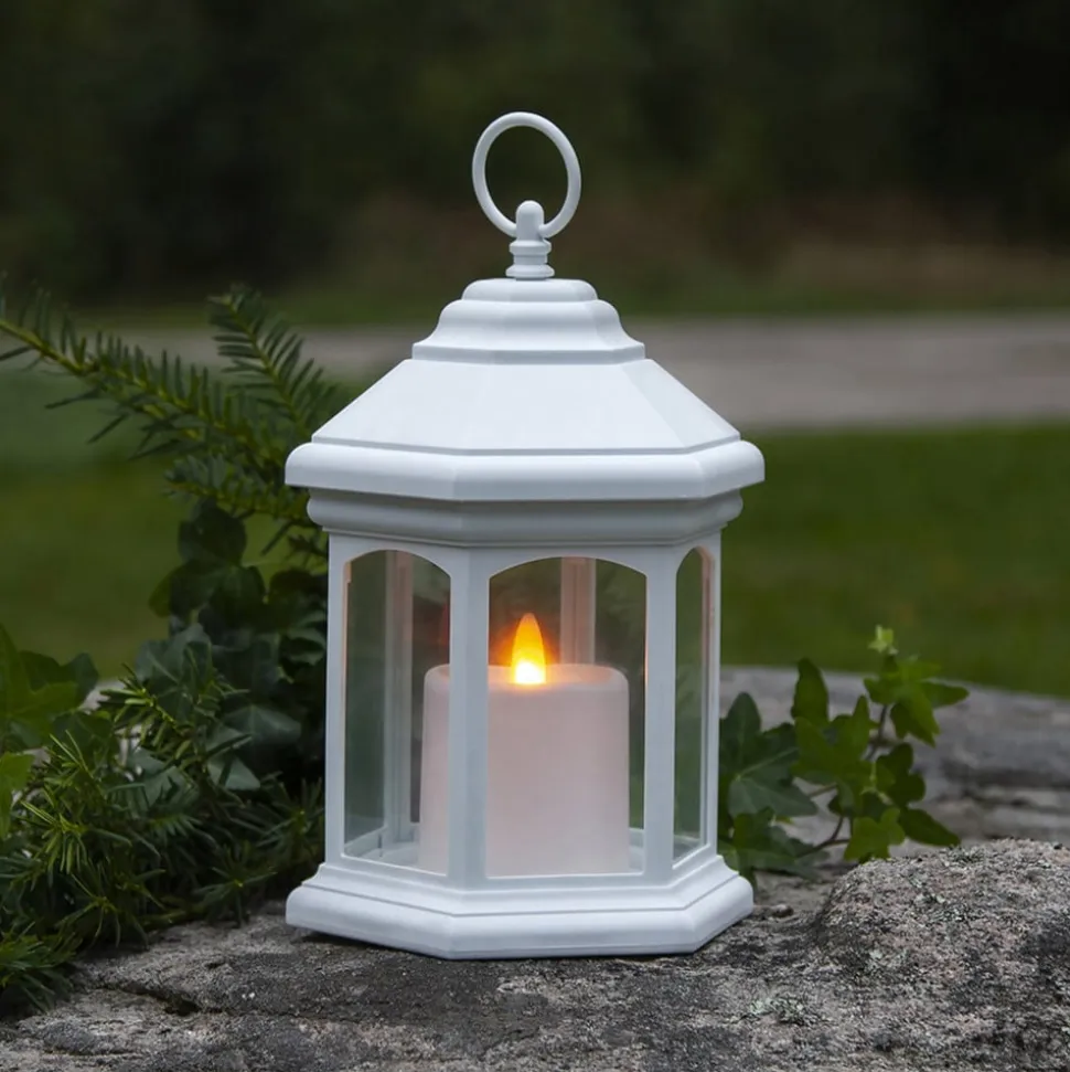 Linta LED-bordlampe i lygteform, hvid
