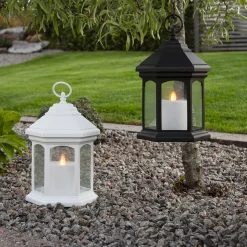 Linta LED-bordlampe i lygteform, hvid
