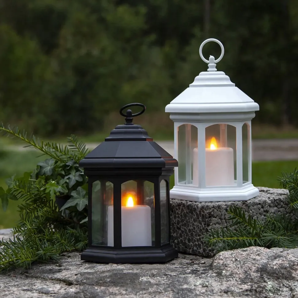 Linta LED-bordlampe i lygteform, hvid