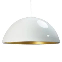 Lipeo hængelampe, hvid/guld, Ø 40 cm, metal, E27