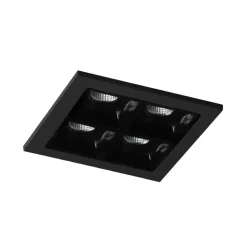 Liro LED indbygningslampe, sort 34° 3.000 K