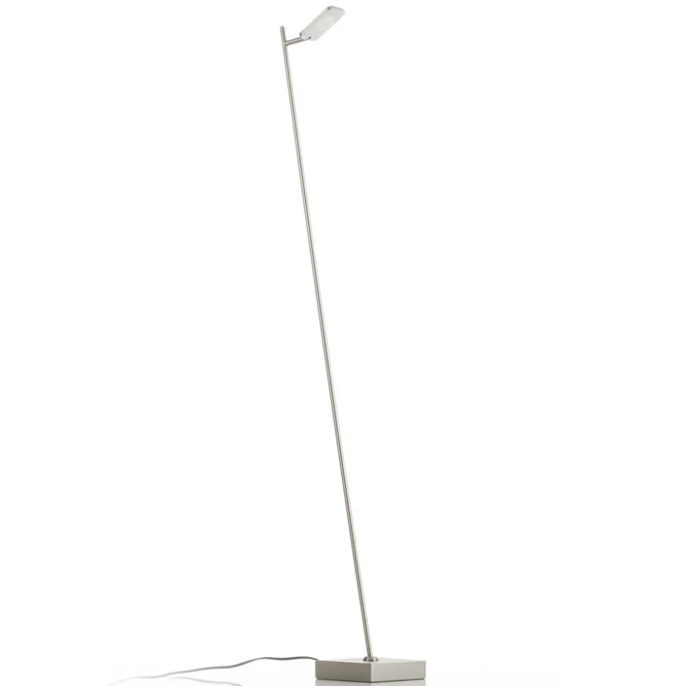 lock LED-gulvlampe, 1 lyskilde, stålfarvet