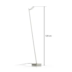lock LED-gulvlampe, 1 lyskilde, stålfarvet