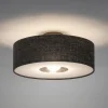 Loftlampe Amarela M, sort melange, tekstil, E27
