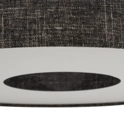 Loftlampe Amarela M, sort melange, tekstil, E27