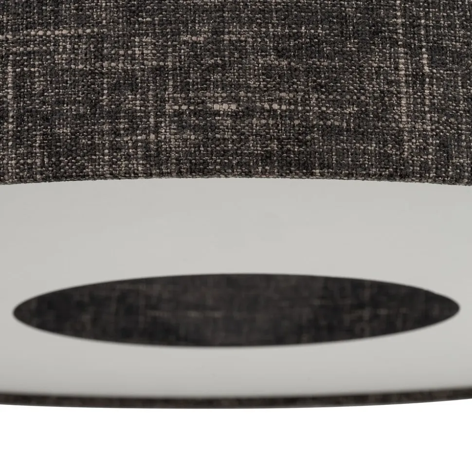 Loftlampe Amarela M, sort melange, tekstil, E27