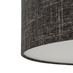 Loftlampe Amarela M, sort melange, tekstil, E27