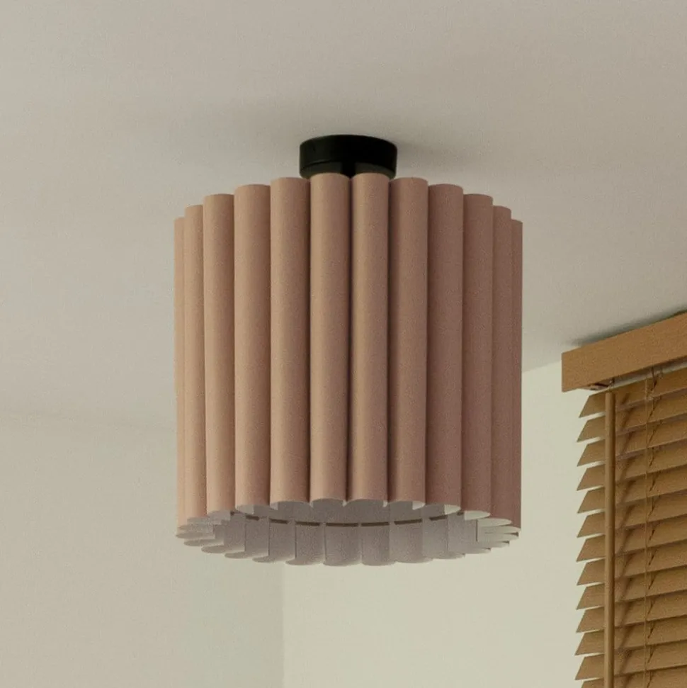 Loftlampe Aria, capucino, mikrofiber, E27
