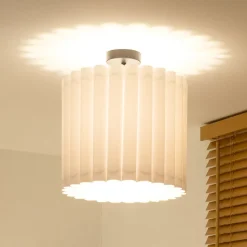 Loftlampe Aria, hvid, mikrofiber, E27