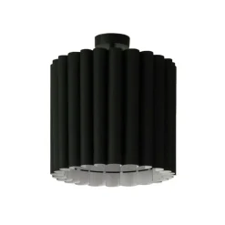 Loftlampe Aria, sort, mikrofiber, E27