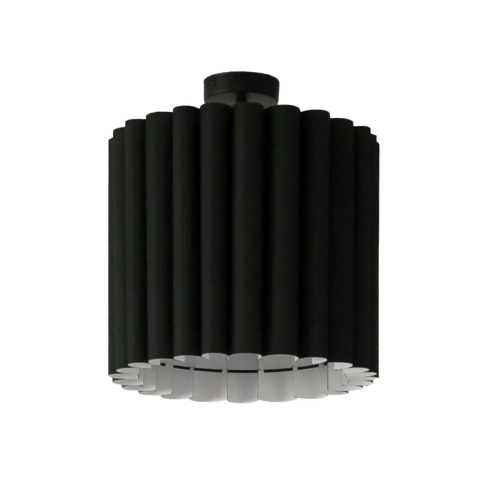 Loftlampe Aria, sort, mikrofiber, E27