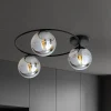 Loftlampe Ascella, 3 lyskilder, sort/grafit