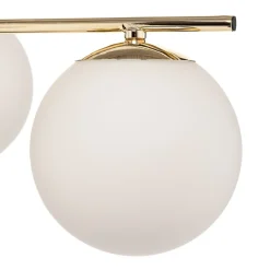 Loftlampe Aurora, guld, Ø 50 cm, 4 lyskilder, glas, E14