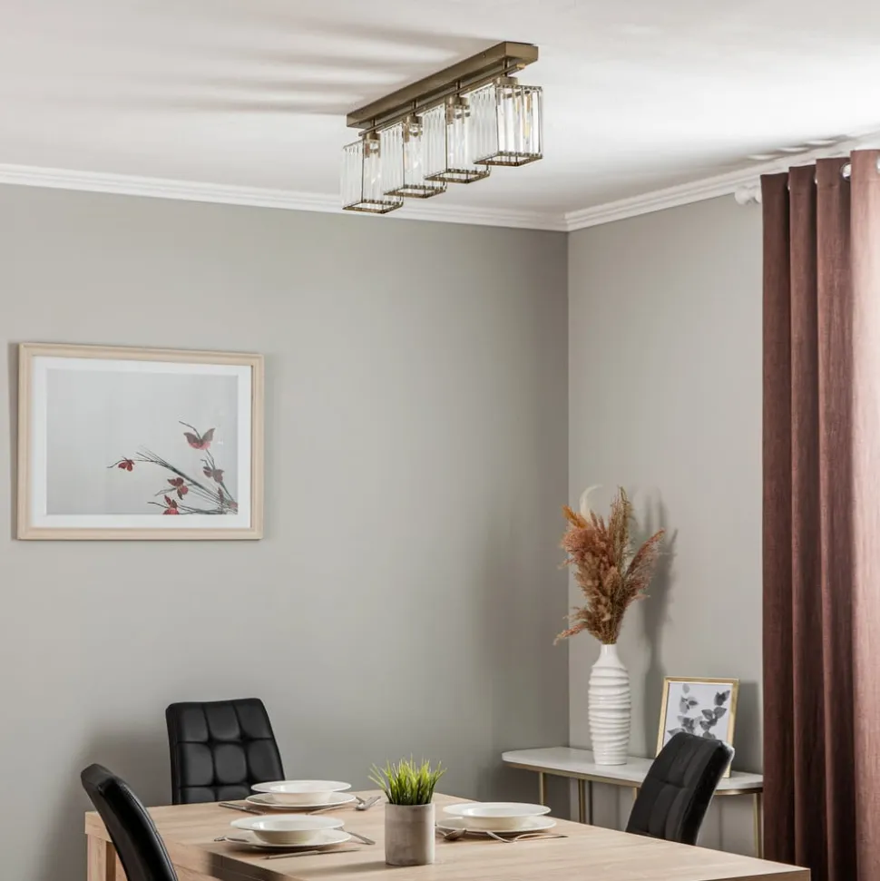 Loftlampe AV-1795-4EY 4 lyskilder, antik guld