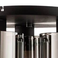 Loftlampe Beth med røgglas, 3 lyskilder