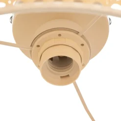 Loftlampe Boho, Ø 45 cm, creme-hvid/rattan
