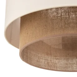 Loftlampe Boho, Ø 45 cm ecru/jute