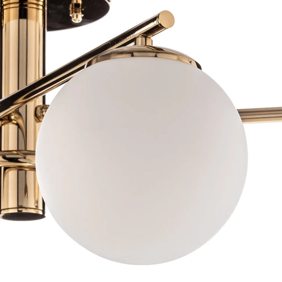 Loftlampe Bumerang, guld, 4 lyskilder