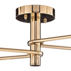 Loftlampe Bumerang, guld, 4 lyskilder
