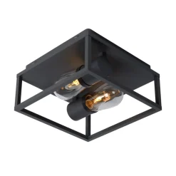 Loftlampe Carlyn badeværelse 2 lyskilder sort