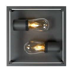 Loftlampe Carlyn badeværelse 2 lyskilder sort