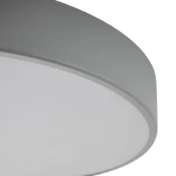 Loftlampe Cleo, Ø 50 cm, IP54, grå, metal, E27