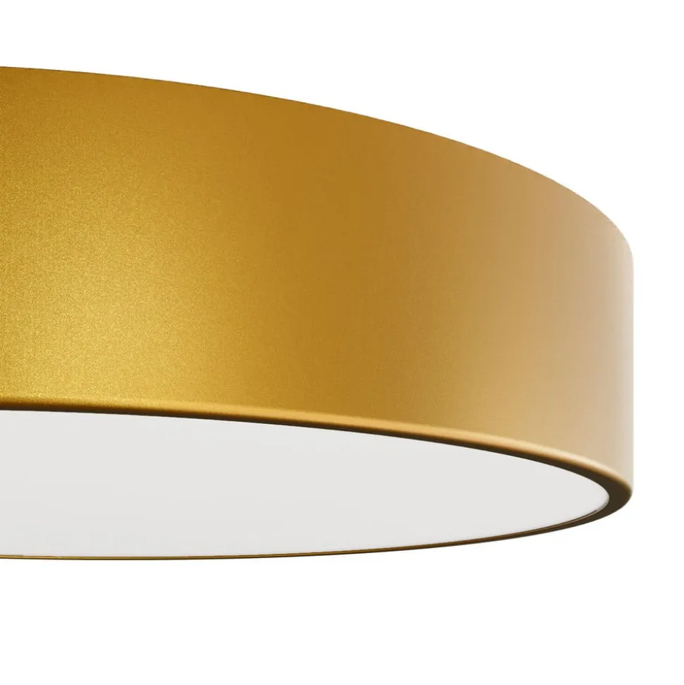 Loftlampe Cleo, Ø 20 cm, IP54, guldfarvet, metal, E27