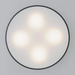 Loftlampe Cleo, Ø 50 cm, IP20, sort, metal, E27