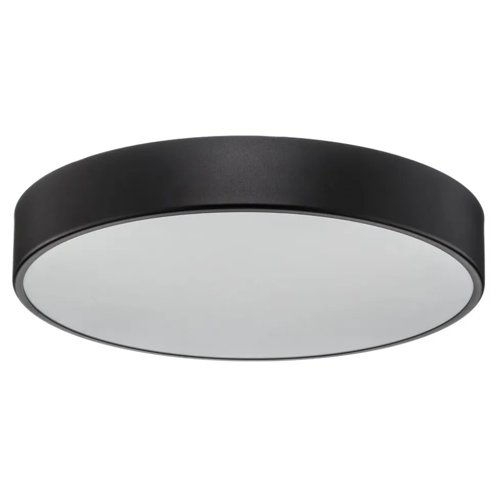 Loftlampe Cleo, Ø 50 cm, IP20, sort, metal, E27