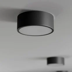 Loftlampe Cleo, Ø 20 cm, IP20, sort, metal, E27