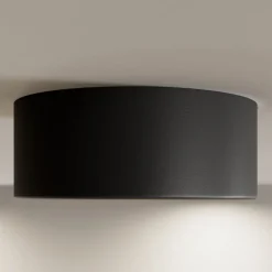 Loftlampe Cleo, Ø 20 cm, IP20, sort, metal, E27
