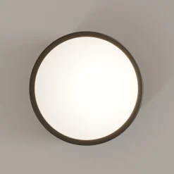 Loftlampe Cleo, Ø 20 cm, IP20, sort, metal, E27